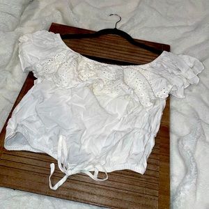 White Mossimo off the shoulder blouse